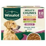 Winalot Adult Mixed Variety in Jelly Wet Dog Food Pouches – 12 x 100g